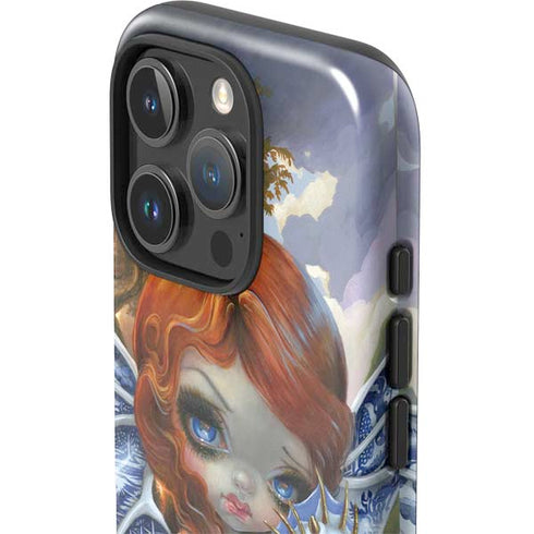 Fairy and Dragons with White and Blue Porcelain Wings by Jasmine Becket-Griffith iPhone 16 Pro Impact Case